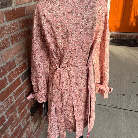 New London Fog floral rose Ladies XL ultimate trench coat double breasted - Picture 2 of 11